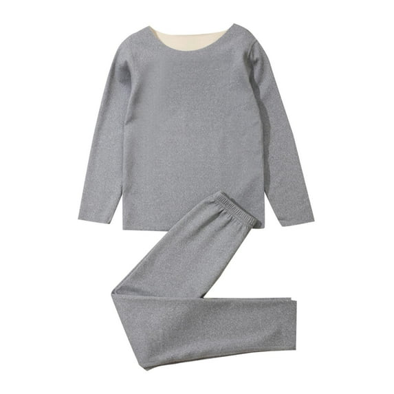 OGLCCG Thermal Underwear Set for Kids Fleece Lined Winter Warm Base Layer Top and Long Johns for Cold Winter Ultra Soft Long Underwear 4-11 Years