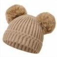thumbnail image 1 of OGLCCG Toddler Baby Winter Pompom Hat Knitted Cotton Stretch Beanie Hat Solid Color Soft Warm Pom Beanie Cap for Girls Boys, 1 of 5