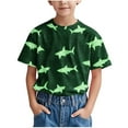 thumbnail image 1 of OGLCCG Toddler Boys' Short Sleeve Shirts Fashion Shark Printed Crewneck T-Shirts Top Summer Casual Soft Basic Tees 18M-10 Years, 1 of 5