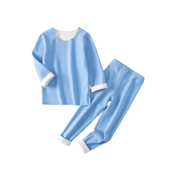OGLCCG Toddler Thermal Underwear Set for Kids Winter Base Layer Long Johns Sets for Boys Girls Long Underwear for Cold Weather 2-13 Years