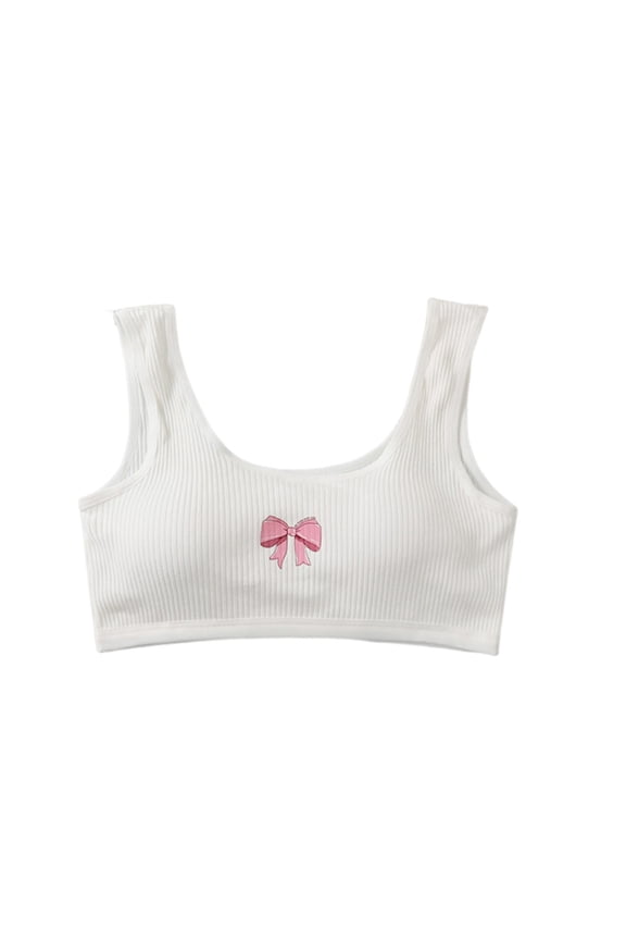 Training Bras for Girls 12-18 Years Sports Seamless Bras with Removable Padding Soft Elastic Seamless Cotton Cami Wireless Bras