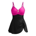 thumbnail image 1 of OGLCCG Tween Girls Bikini Swimsuits U-Wire Ruched One Piece Swimsuit Swim Dress Criss Cross Push Up Bathing Suit with Side Tie 7-16 Years, 1 of 8