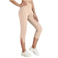 thumbnail image 1 of OGLCCG Tween Girls Capri Leggings with Slits Stretch Yoga Capris Pants High Waisted Gym Workout Cropped Tights with Pockets 5-15 Years, 1 of 8