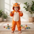 thumbnail image 1 of OGLCCG Unisex Boys Girls Animal Onesie Flannel Hooded Romper for Toddlers Fleece Zip Up Jumpsuits Fuzzy Onesie Warm Cute Winter Clothes, 1 of 8