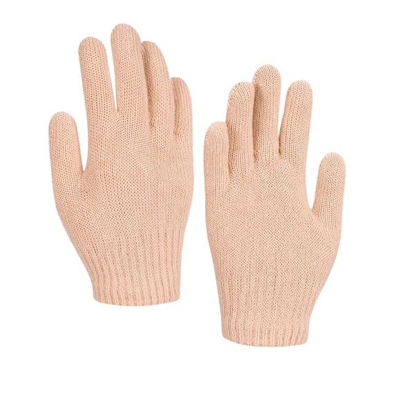 OGLCCG Winter Gloves for Boys Girls Kids Warm Thermal Stretchy Full Fingers Cotton Knitted Gloves Mittens for Cold Weather Size 3-8