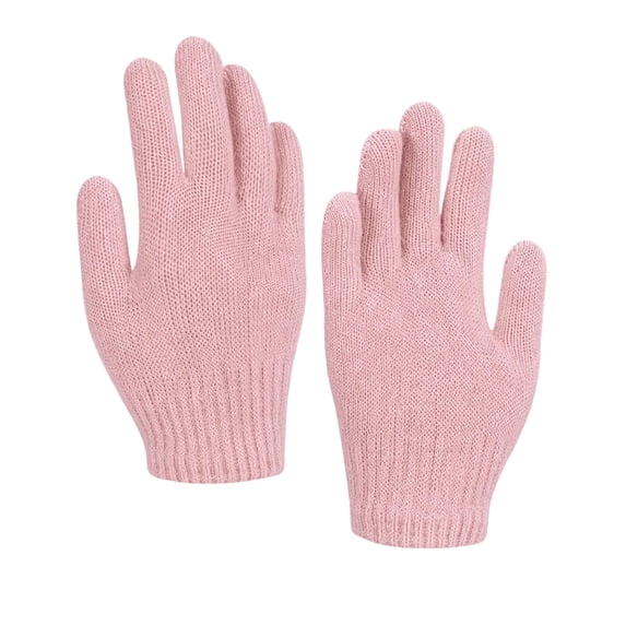 OGLCCG Winter Gloves for Boys Girls Kids Warm Thermal Stretchy Full Fingers Cotton Knitted Gloves Mittens for Cold Weather Size 3-8