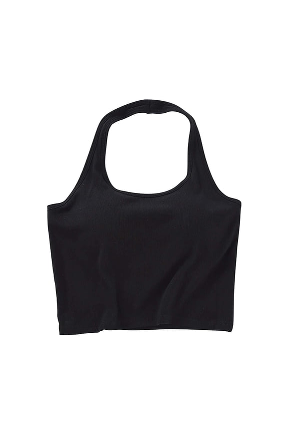 Women Camisole with Built in Padded Bra Sleeveless Halter Yoga Crop Tank Tops Breathable Bra Bralette Everyday Wear