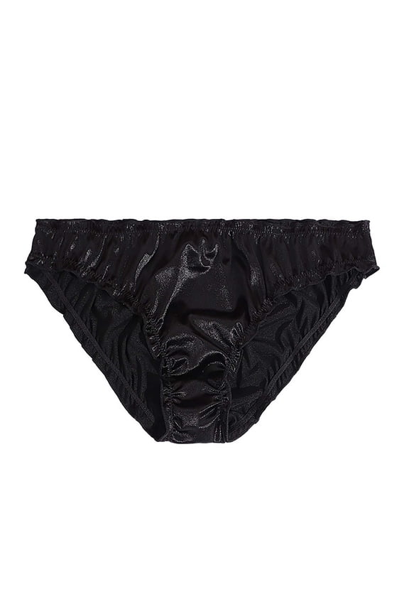 Women's Satin Underwear Mid Rise Smooth Full Coverage Briefs Soft Breathable Hipster Stretch Bikini Panties