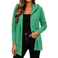 thumbnail image 1 of OGLCCG Womens Lightweight Hooded Cardigan Long Sleeve Open Front Casual Sweater Cardigans with Pockets Loose Fit Fall Outfits,Size S-XXL, 1 of 4