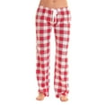 thumbnail image 1 of OGLCCG Womens Plaid Pajama Pants Stretch Comfy Drawstring Waisted Straight Leg Pants Lightweight Soft Sleep Bottoms,M,Hot Pink, 1 of 3