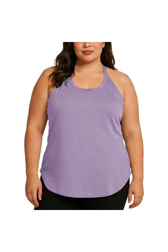 Womens Plus Size Workout Tank Tops Casual Breathable Racerback Yoga Athletic Running Tank Tops Loose Fit Comfort Sleeveless Gym Camisole,XXXXL,Purple