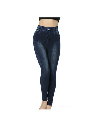 SUNSIOM Women Jeans, Adults High Waisted Fleece Lined Jeggings with Pockets