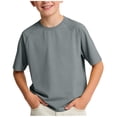 thumbnail image 1 of OGLCCG Workout Shirts for Boys Crewneck Quick Dry Running Athletic T-Shirts UPF 50+ Sun Protection Short Sleeve Gym Tops 5-16 Years, 1 of 5