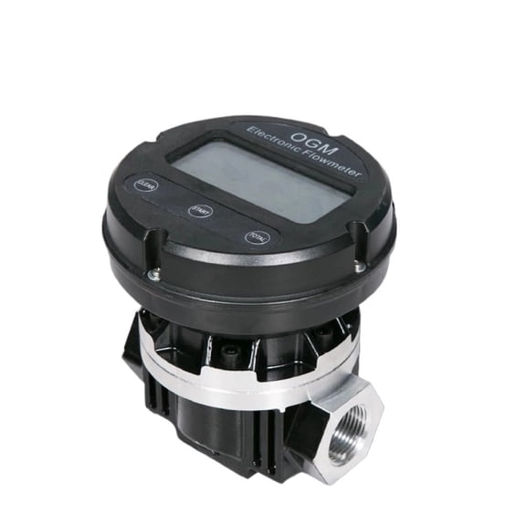 OGM Electronic Oval Gear Flow Meter 1 Inch dieselfuel Gasoline Kerosene Aluminum Alloy High Precision Digital Fuel Meter ,Clear Reading