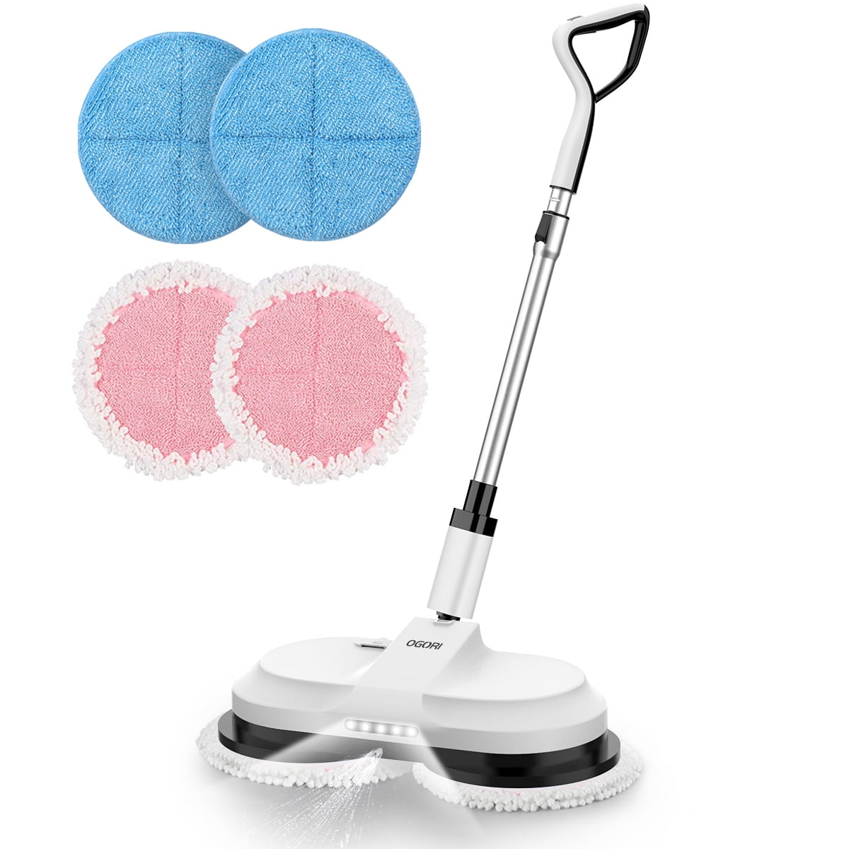 Electric Mop, Cordless Electric Spin Mop, Hardwood Floor Cleaner with  Built-in 300ml Water Tank, Polisher with Led Headlight and Sprayer,  Scrubber for