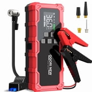 OGORI NEW 9000A Peak Jump Starter with Air Compressor 150PSI, 26800mAh 12V Car Battery Booster Charger All Gas & 16L Diesel Engines, Portable Jump Box with LCD Display, Power Bank & LED Light