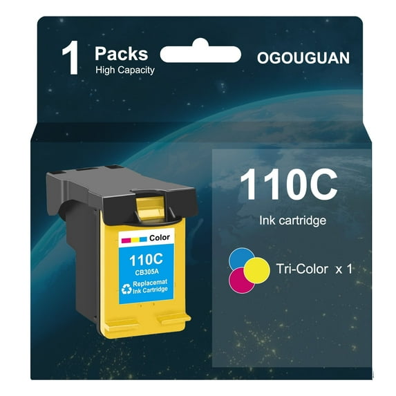 OGOUGUAN HP 110 Compatible Ink Cartridges for  for HP Photosmart A310 A311 A314 A316 A320 A430 A432 A433 A434 A436 A440 Printer (Tri-Color, 1 Pack)