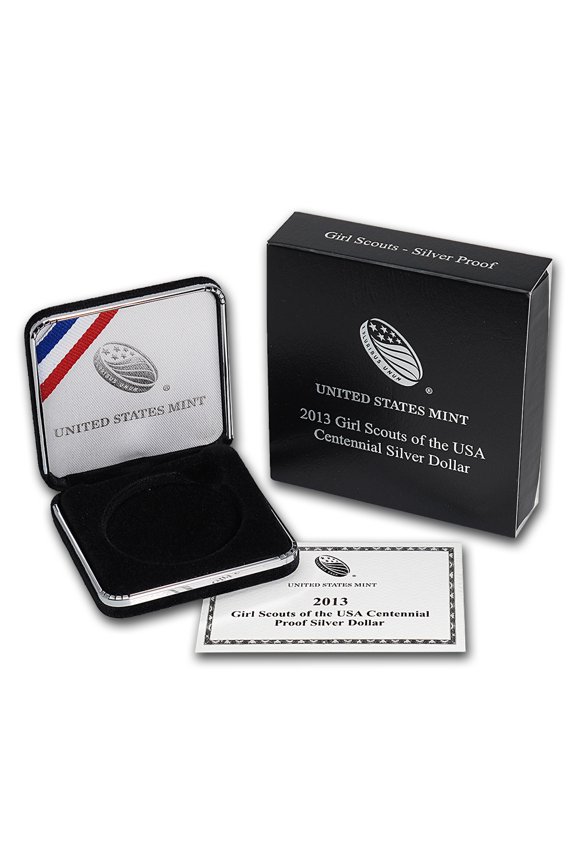 OGP Box & COA - 2013 U.S. Mint Girl Scouts Silver Proof Coin