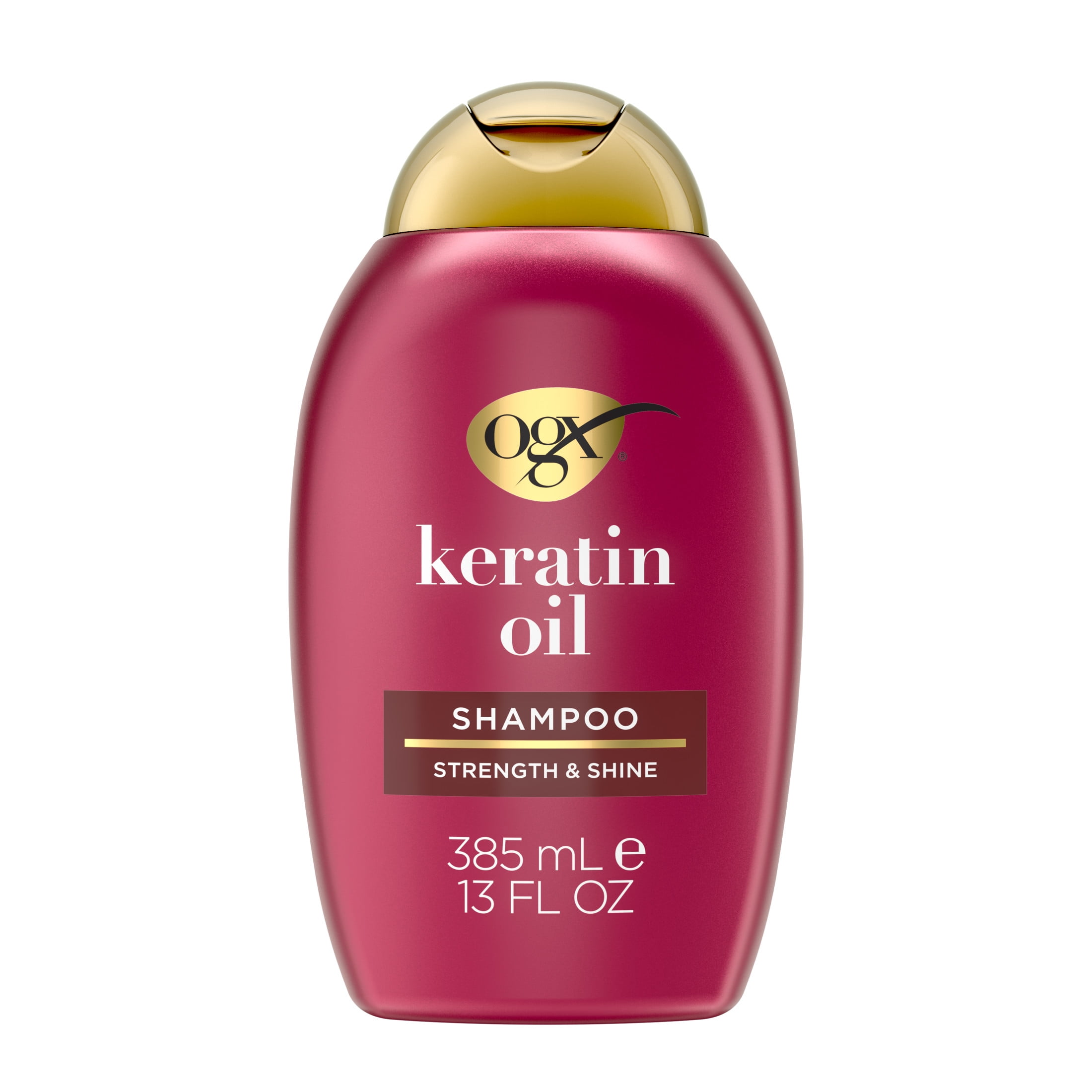 OGX Anti-Breakage + Keratin Oil Fortifying Anti-Frizz Shampoo for Damage & Split Ends, 13 fl oz