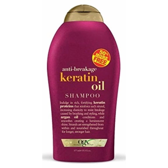 OGX Anti-Breakage Keratin Oil Shampoo 13 oz (Pack of 2)