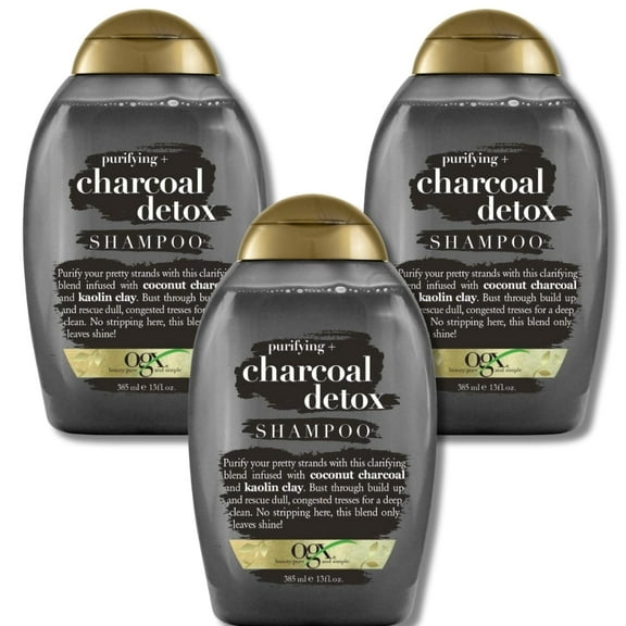 OGX Charcoal Detox Shampoo 385 ml 3 Pack