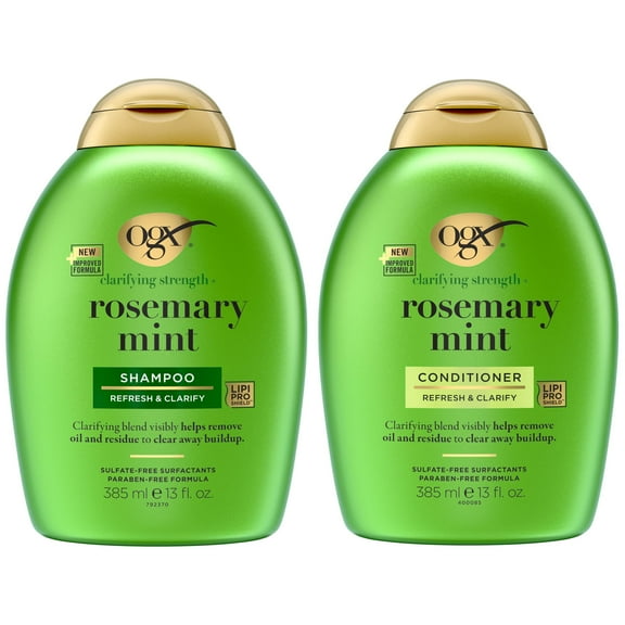 OGX Clarifying Strength + Rosemary Mint Hair Shampoo & Conditioner Set, 13 fl. oz