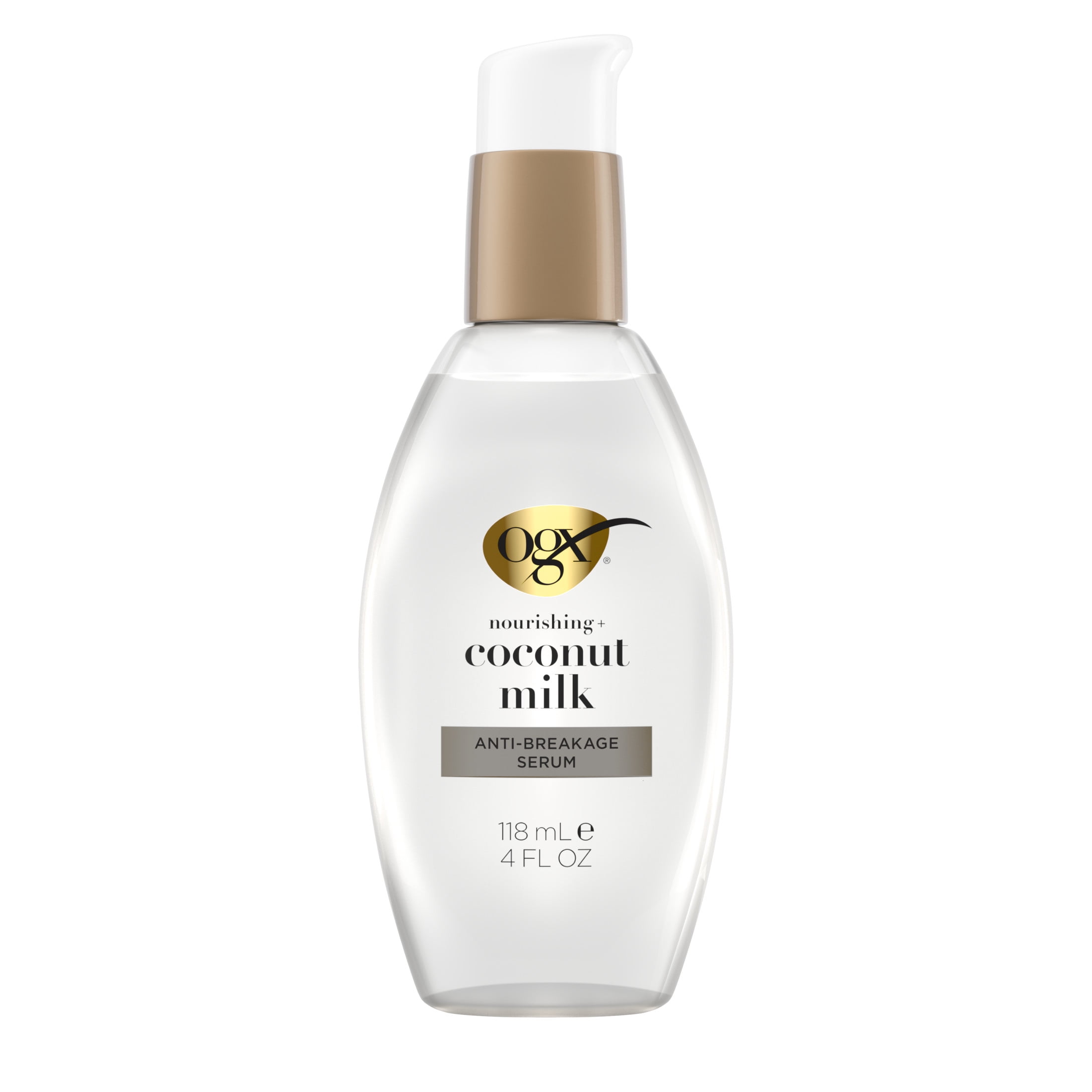 OGX Coconut Milk Moisturizing Strength & Shine, Leave-In Treatment Hair Serum, 4 fl oz