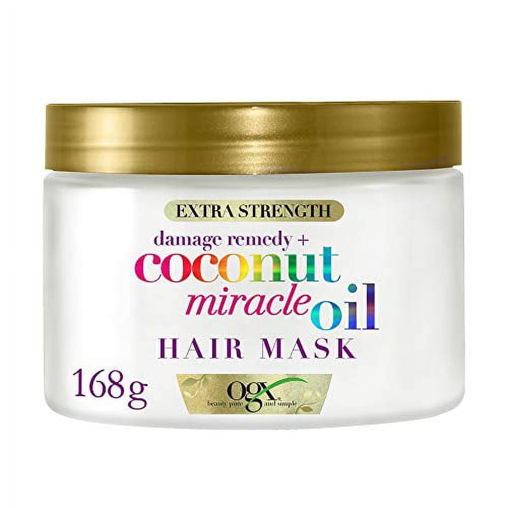 OGX Coconut Miracle Oil Hair Mask for Damaged Hair, Extra Strength, 168