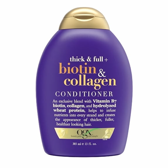 OGX Conditioner, Thick & Full Biotin & Collagen, 13oz (Pack of 4)