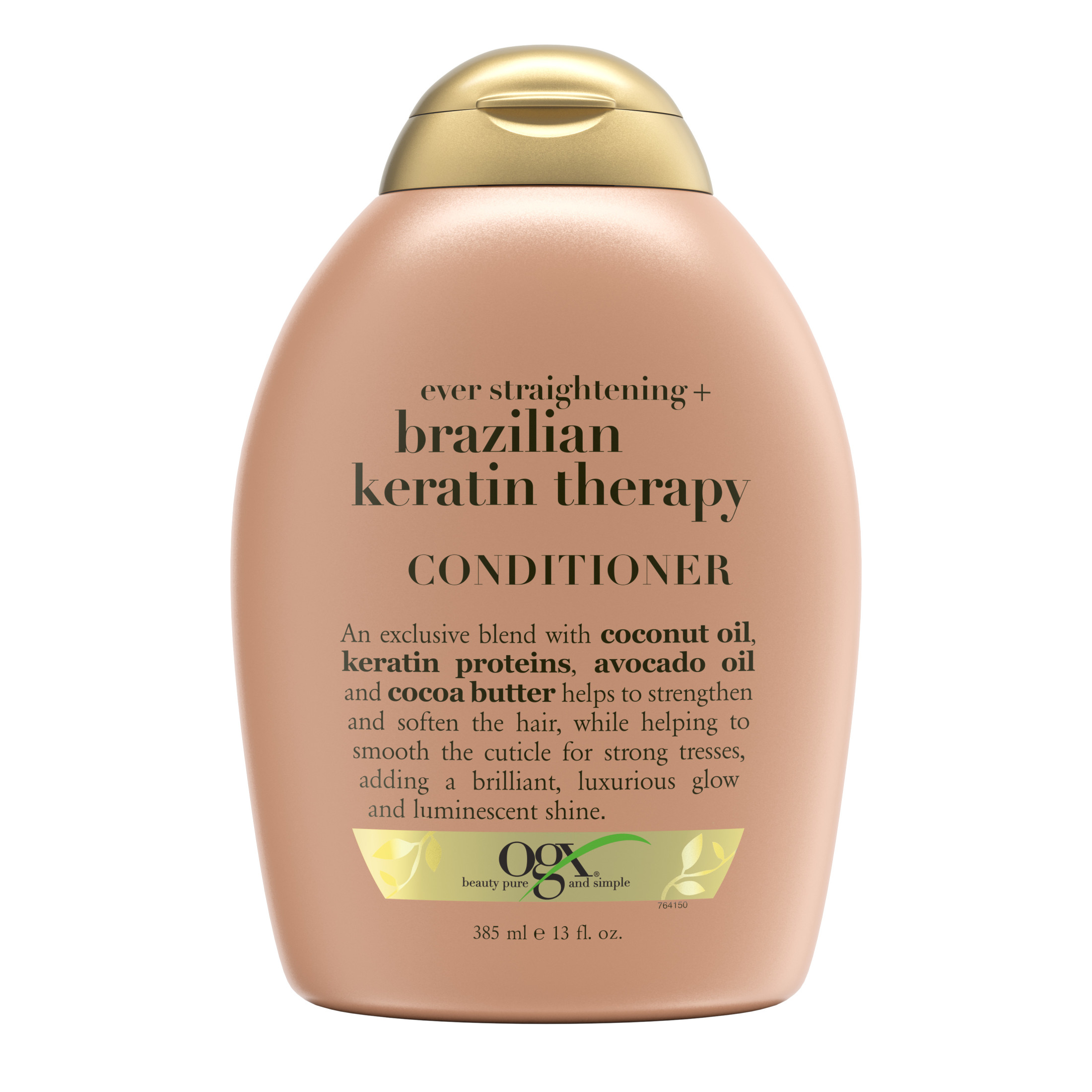 OGX Ever Straightening + Brazilian Keratin Therapy Hair-Smoothing Daily Conditioner, 13 fl oz - image 1 of 7