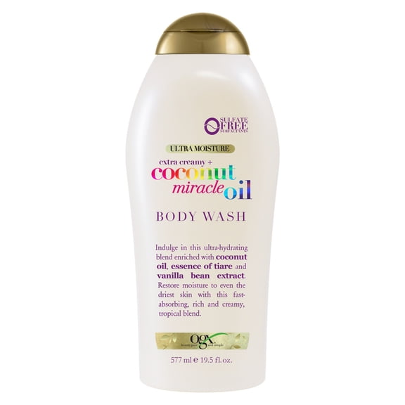 OGX Extra Creamy + Coconut Miracle Oil Moisture Body Wash, 19.5 fl. oz