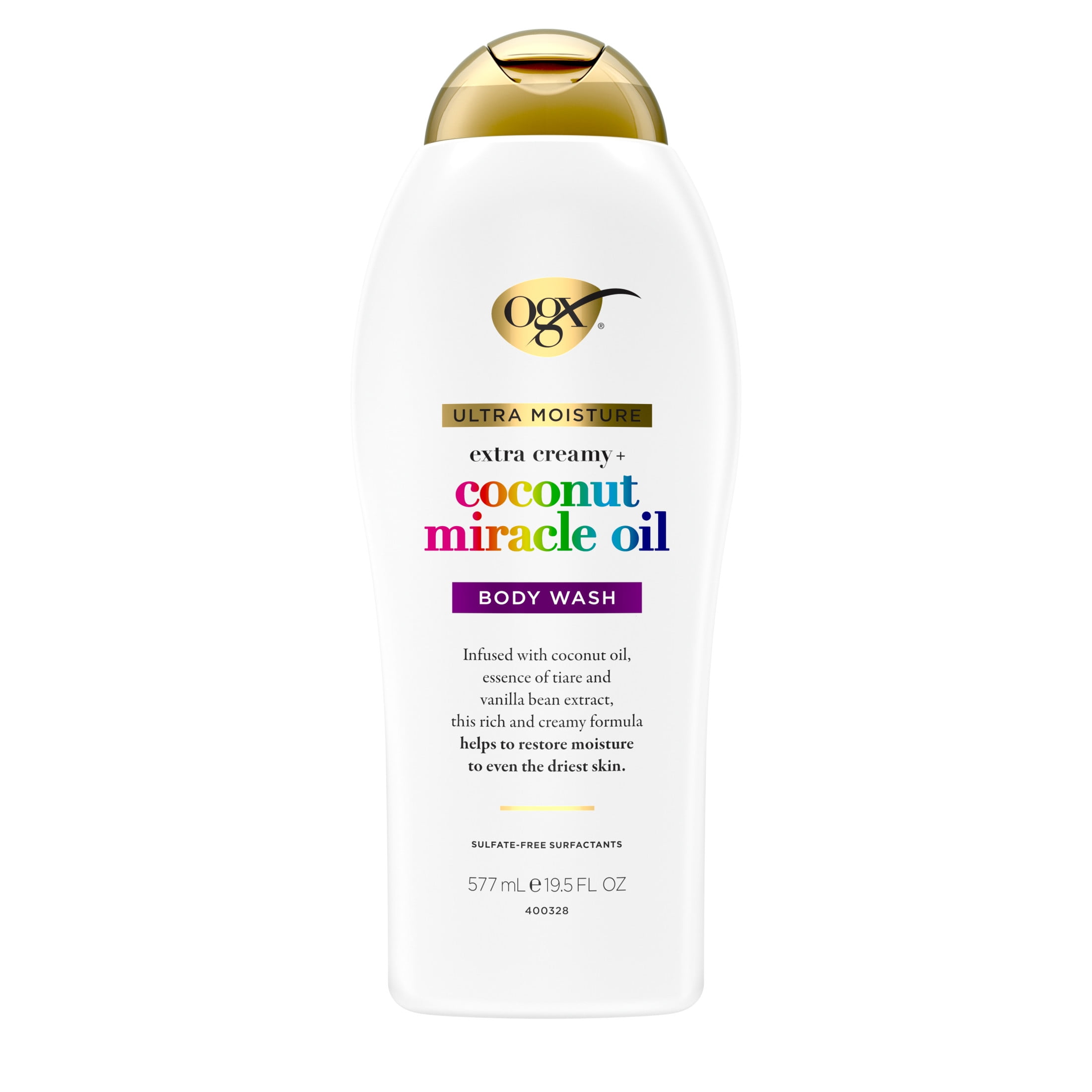 OGX Extra Creamy + Coconut Miracle Oil Moisture Body Wash, 19.5 fl. oz