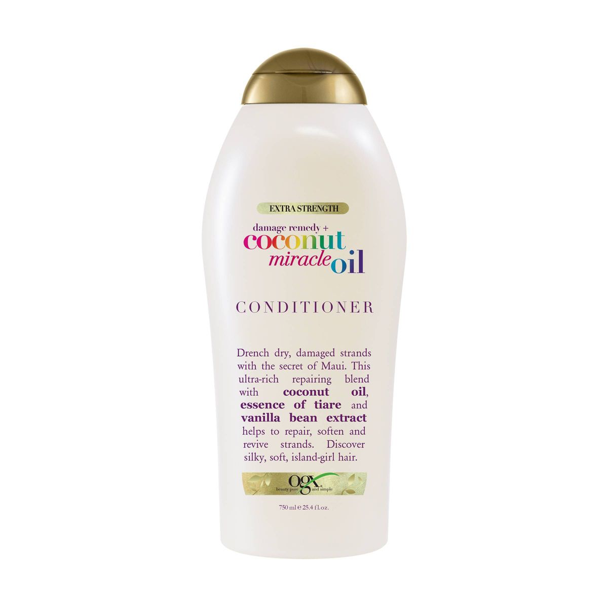OGX Extra Strength Coconut Miracle Oil Conditioner for Dry, Frizzy, or