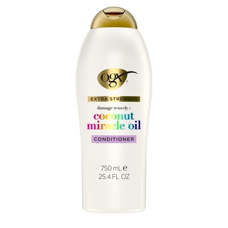 OGX Extra Strength Damage Remedy + Coconut Miracle Oil Frizz Control Daily Conditioner, 25.4 fl oz