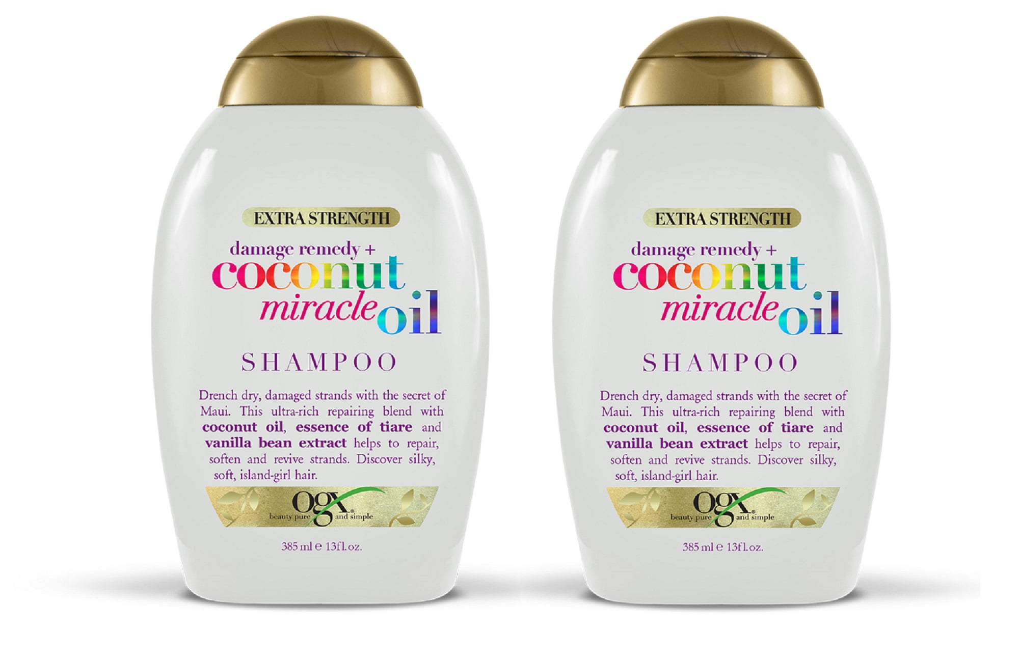 OGX® Extra Strength Damage Remedy + Coconut Miracle Oil Shampoo, 13 FL OZ  2 Pack  (图1) OGX® Extra Strength Damage Remedy + Coconut Miracle Oil Shampoo, 13 FL OZ  2 Pack  (图1)