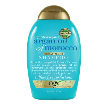 OGX Extra Strength Hydrate & Repair + Argan Oil of Morocco Moisturizing Daily Shampoo, 13 fl oz