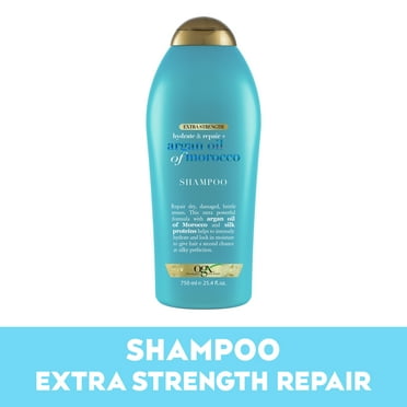 OGX Extra Strength Hydrate & Repair + Argan Oil of Morocco Nourishing Daily Shampoo, 25.4 fl oz