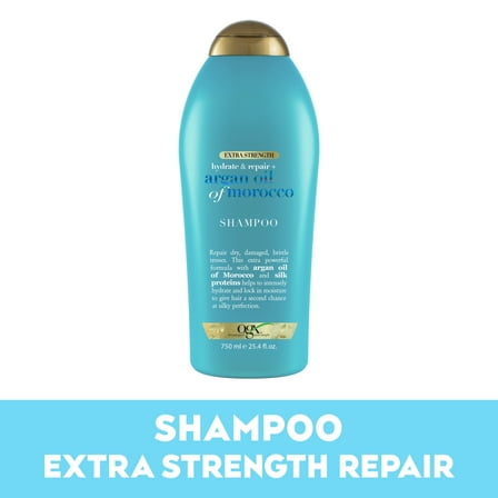 OGX Extra Strength Hydrate & Repair + Argan Oil of Morocco Nourishing Daily Shampoo, 25.4 fl oz