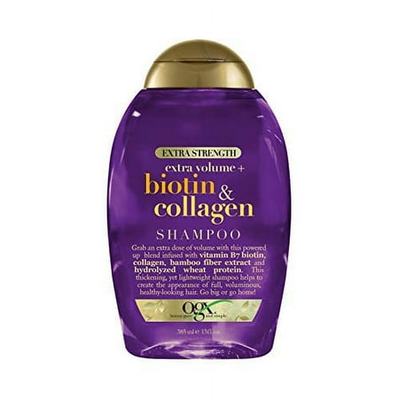 OGX Extra Volume + Biotin & Collagen Extra Strength Shampoo, 13 fl oz