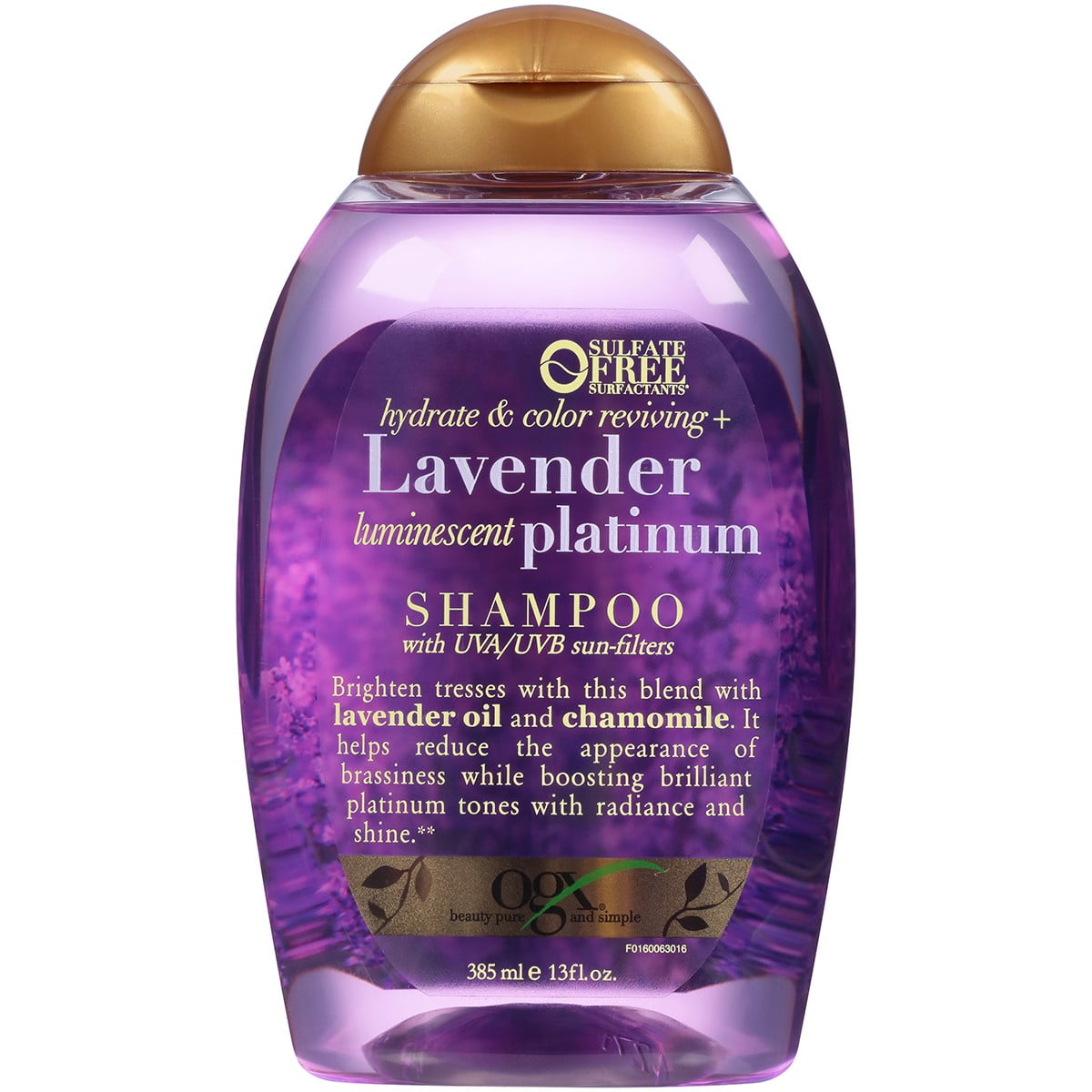 sædvanligt Forfølgelse Tilskynde OGX Hydrate & Enhance Lavender Luminescent Platinum Shampoo, 13 Oz -  Walmart.com