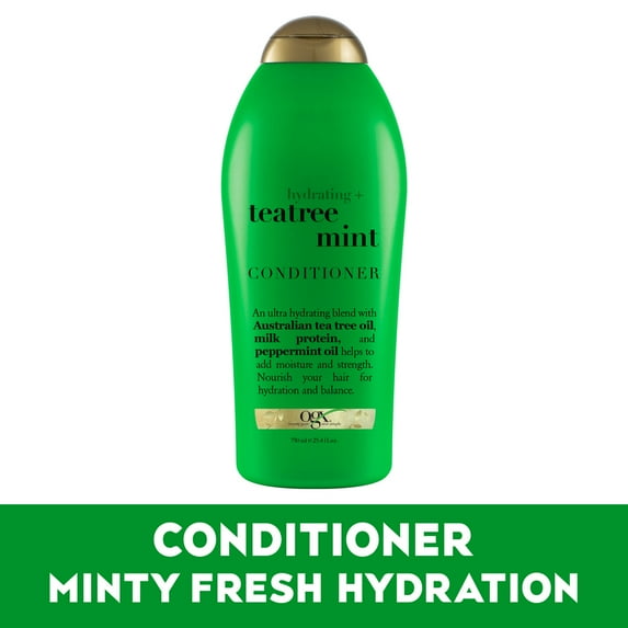 OGX Hydrating + Tea Tree Mint Moisturizing & Invigorating Scalp Daily Conditioner, 25.4 fl oz