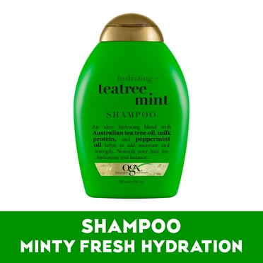 OGX Hydrating + Tea Tree Mint Shampoo, Nourishing & Invigorating Scalp Shampoo