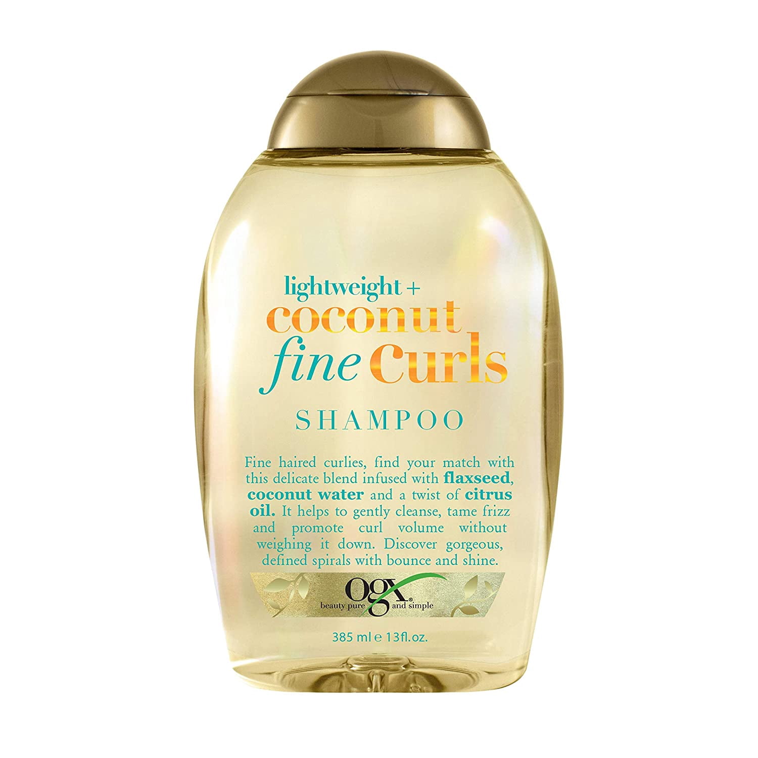 OGX Lightweight + Coconut Fine Curls Shampoo, Lightweight, Shampoo for