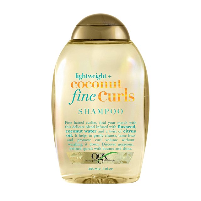 OGX Lightweight + Coconut Fine Curls Shampoo, Lightweight, Shampoo for