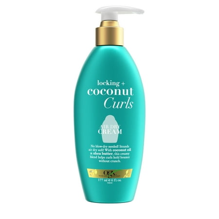 OGX Locking + Coconut Curls Color Protection Hair Styling Cream, 6 fl oz