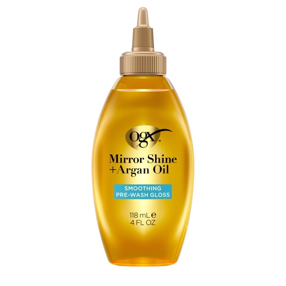 OGX Mirror Shine + Argan Oil Smoothing Pre-Wash Hair Gloss, 4 fl. oz