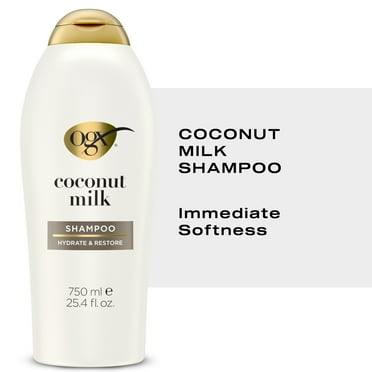 OGX Nourishing + Coconut Milk Moisturizing Daily Shampoo with Egg White Protein, 25.4 fl oz