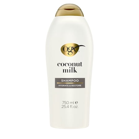 OGX Nourishing + Coconut Milk Moisturizing Daily Shampoo with Egg White Protein, 25.4 fl oz