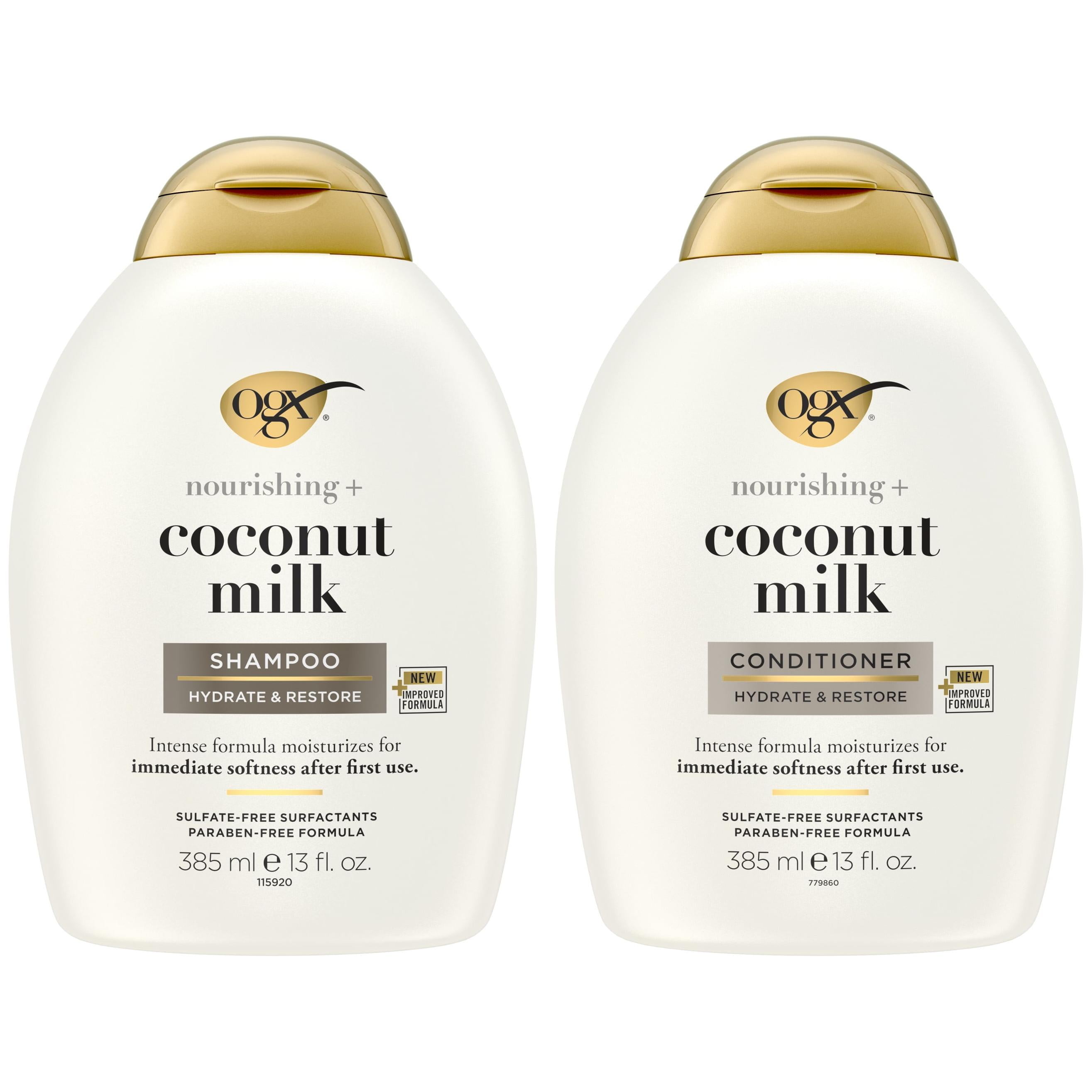 OGX Nourishing + Coconut Milk Moisturizing Hair Shampoo & Conditioner Set, 13 fl. oz
