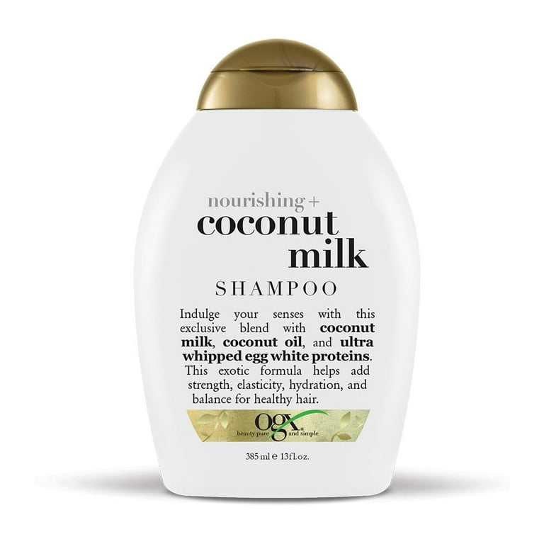 OGX Nourishing + Coconut Milk Moisturizing Shampoo for & Healthy Hair, with Milk, Oil & Egg White Paraben-Free, Sulfate-Free Surfactants, 13 fl.oz - Walmart.com
